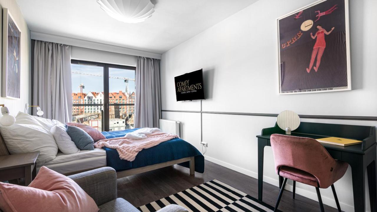 Waterlane W Oknami Na Rzeke - Marina View - Comfy Apartments Гданськ Екстер'єр фото